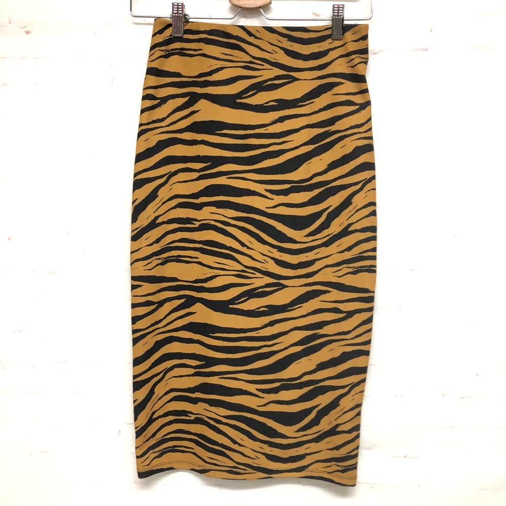 Zara Trafaluc Animal Print Pencil Skirt - Picture 1 of 2